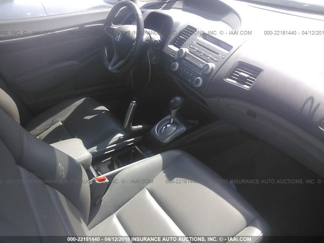 2HGFA16979H340470 - 2009 HONDA CIVIC EXL BLACK photo 5