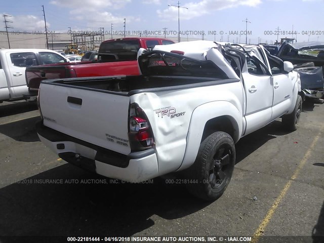 5TEJU62N96Z297282 - 2006 TOYOTA TACOMA DOUBLE CAB PRERUNNER WHITE photo 4