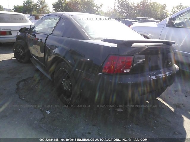 1FAFP40421F262347 - 2001 FORD MUSTANG BLACK photo 3