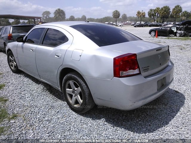 2B3KA33V29H501299 - 2009 DODGE CHARGER SXT SILVER photo 3