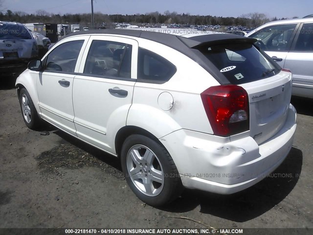 1B3HB48B38D656001 - 2008 DODGE CALIBER SXT WHITE photo 3