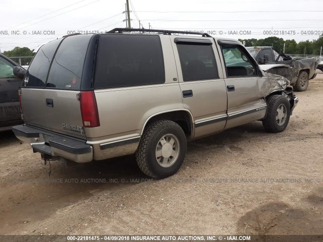 1GNEC13R6XR148857 - 1999 CHEVROLET TAHOE C1500 GOLD photo 4