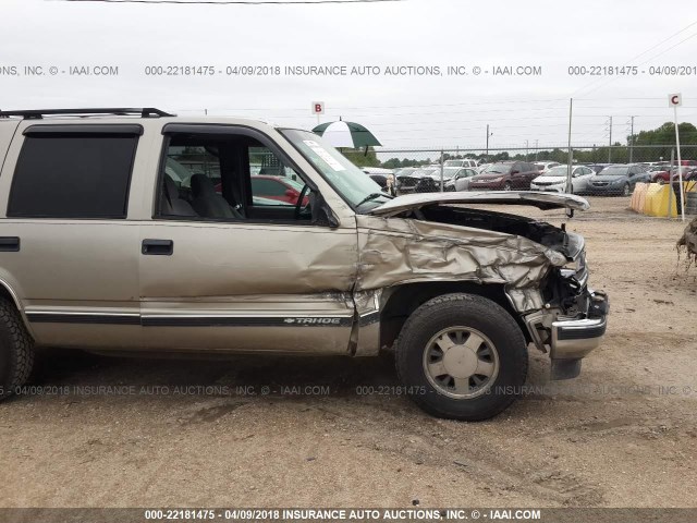 1GNEC13R6XR148857 - 1999 CHEVROLET TAHOE C1500 GOLD photo 6