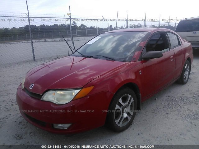 1G8AW12FX5Z141780 - 2005 SATURN ION LEVEL 3 RED photo 2