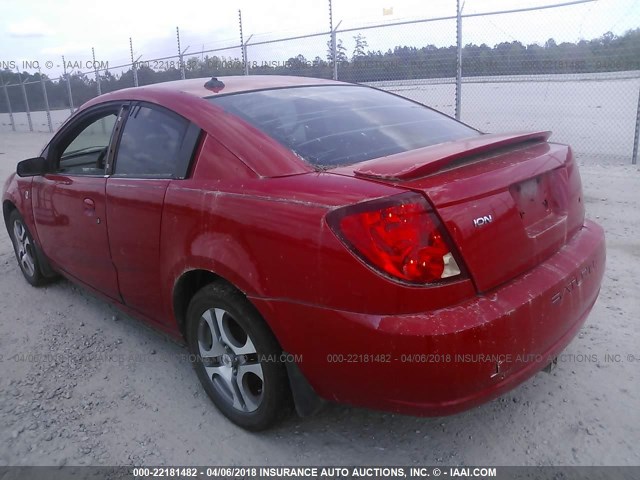 1G8AW12FX5Z141780 - 2005 SATURN ION LEVEL 3 RED photo 3