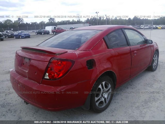 1G8AW12FX5Z141780 - 2005 SATURN ION LEVEL 3 RED photo 4