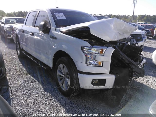 1FTEW1CP1HFB04492 - 2017 FORD F150 SUPERCREW WHITE photo 1