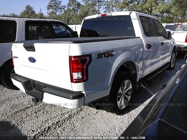 1FTEW1CP1HFB04492 - 2017 FORD F150 SUPERCREW WHITE photo 4