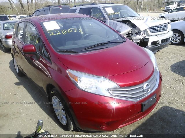 3N1CE2CP0EL422432 - 2014 NISSAN VERSA NOTE S/S PLUS/SV/SL RED photo 1