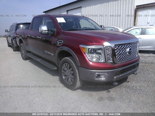 1N6BA1F40GN500014 - 2016 NISSAN TITAN XD SL/PRO-4X/PLAT RESERVE RED photo 1