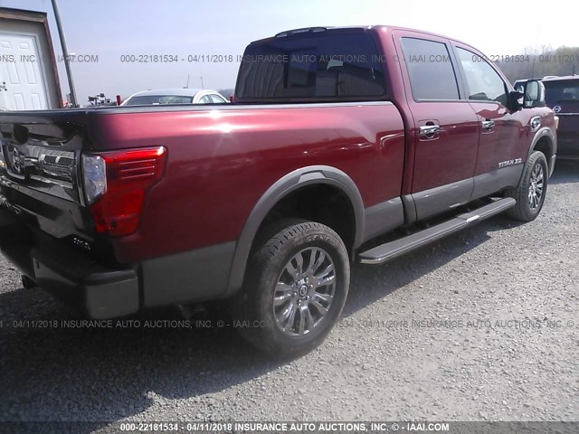 1N6BA1F40GN500014 - 2016 NISSAN TITAN XD SL/PRO-4X/PLAT RESERVE RED photo 4