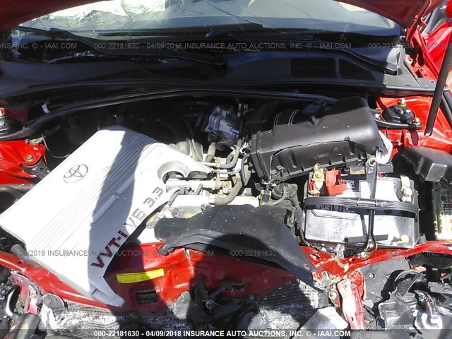 4T1FA38P94U024740 - 2004 TOYOTA CAMRY SOLARA SE/SLE წითელი ფოტო 10