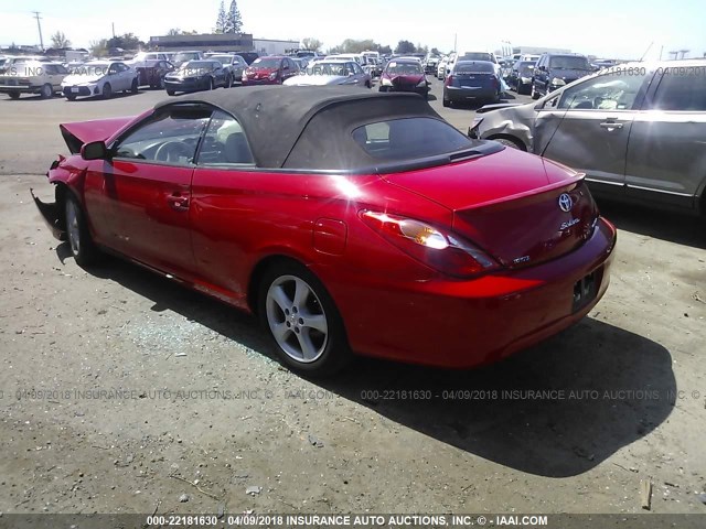 4T1FA38P94U024740 - 2004 TOYOTA CAMRY SOLARA SE/SLE წითელი ფოტო 3