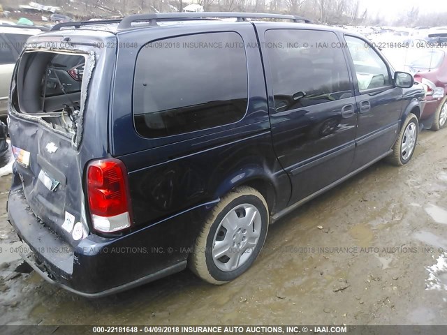 1GNDV23L86D194547 - 2006 CHEVROLET UPLANDER LS BLUE photo 4