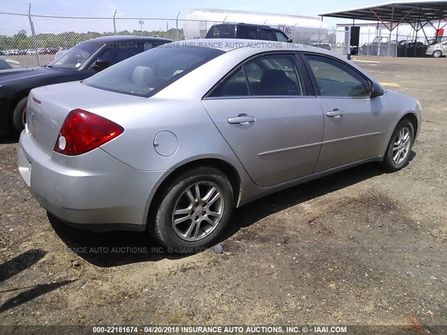 1G2ZF55B564213996 - 2006 PONTIAC G6 SE SILVER photo 4