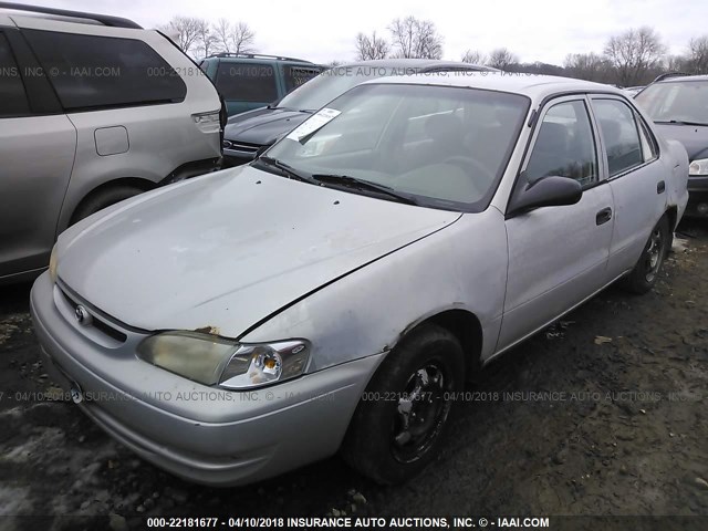 1NXBR12EXXZ142853 - 1999 TOYOTA COROLLA VE/CE/LE SILVER photo 2