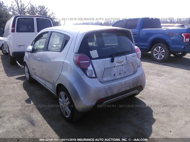 KL8CD6S95FC757976 - 2015 CHEVROLET SPARK 1LT SILVER photo 3