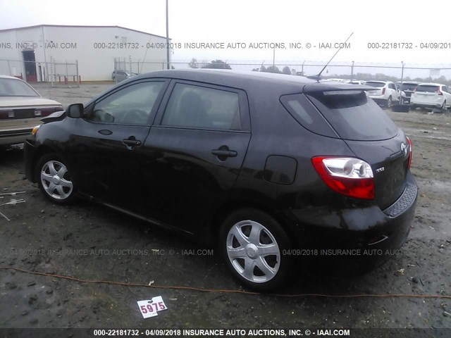 2T1KU40E89C003327 - 2009 TOYOTA COROLLA MATRIX  BLACK photo 3