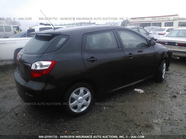 2T1KU40E89C003327 - 2009 TOYOTA COROLLA MATRIX  BLACK photo 4