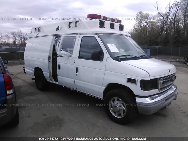 1FDSS34F22HB27951 - 2002 FORD ECONOLINE E350 SUPER DUTY VAN WHITE photo 1