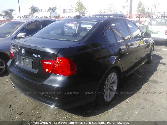 WBAPH5C5XBA446212 - 2011 BMW 328 I SULEV BLACK photo 4