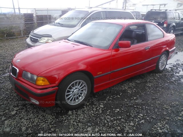 WBABG1321VET03464 - 1997 BMW 328 IS RED photo 2