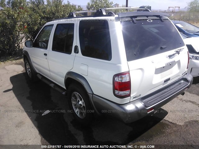 JN8DR09X01W579386 - 2001 NISSAN PATHFINDER LE/SE/XE WHITE photo 3