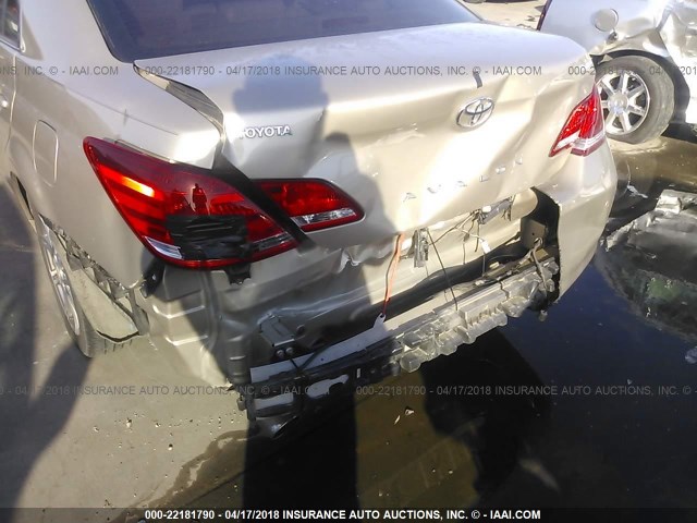 4T1BK36B36U124399 - 2006 TOYOTA AVALON XL/XLS/TOURING/LIMITED BEIGE photo 6