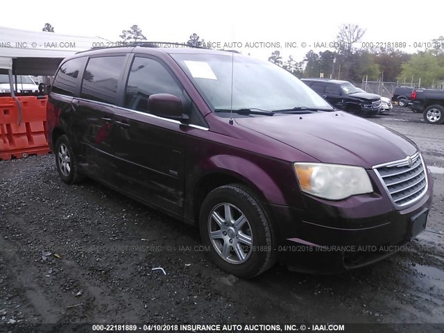 2A8HR54P88R843290 - 2008 CHRYSLER TOWN & COUNTRY TOURING BURGUNDY photo 1