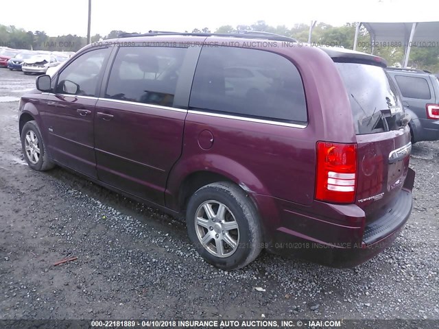 2A8HR54P88R843290 - 2008 CHRYSLER TOWN & COUNTRY TOURING BURGUNDY photo 3