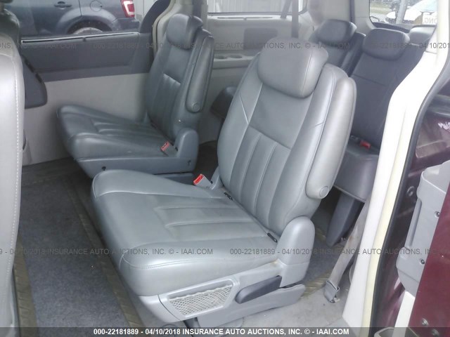 2A8HR54P88R843290 - 2008 CHRYSLER TOWN & COUNTRY TOURING BURGUNDY photo 8