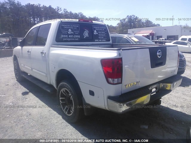 1N6AA07B54N562605 - 2004 NISSAN TITAN XE/SE/LE WHITE photo 3