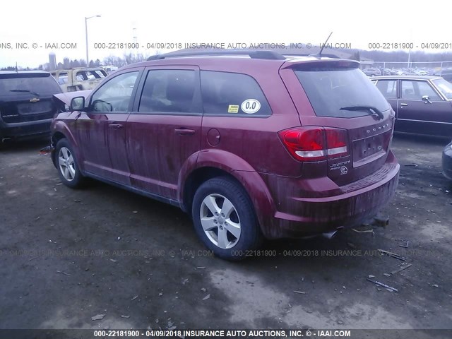 3D4PH1FG2BT506102 - 2011 DODGE JOURNEY MAINSTREET MAROON photo 3