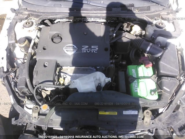 1N4AL11D76N389191 - 2006 NISSAN ALTIMA S/SL WHITE photo 10