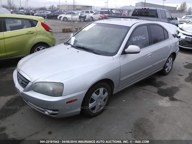 KMHDN46D96U374317 - 2006 HYUNDAI ELANTRA GLS/GT/LIMITED SILVER photo 2