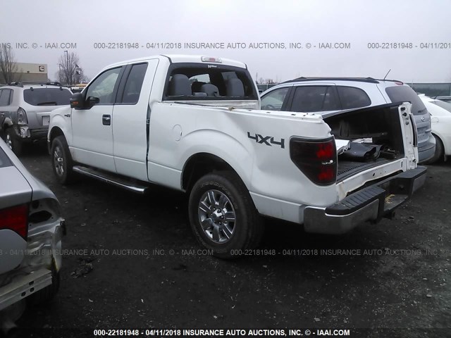 1FTFX1EF6BFA25185 - 2011 FORD F150 SUPER CAB WHITE photo 3