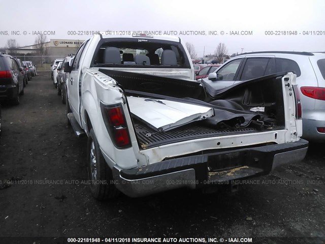 1FTFX1EF6BFA25185 - 2011 FORD F150 SUPER CAB WHITE photo 6