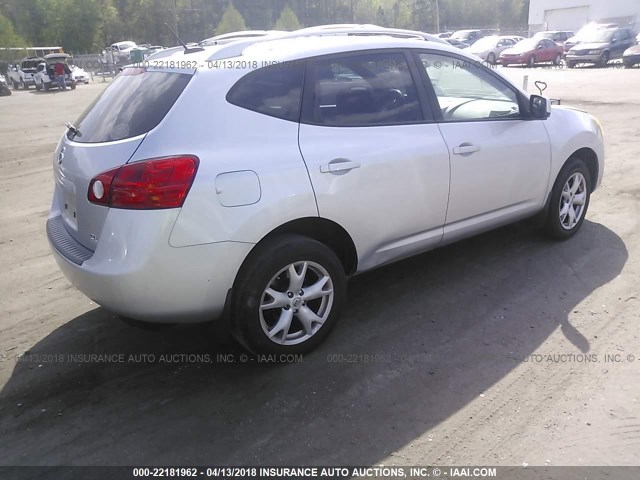 JN8AS58T48W007105 - 2008 NISSAN ROGUE S/SL SILVER photo 4