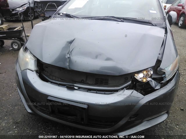 JHMZE2H78AS040594 - 2010 HONDA INSIGHT EX GRAY photo 6