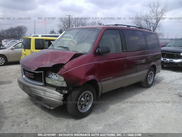 1GKEL19WXYB519085 - 2000 GMC SAFARI XT RED photo 2