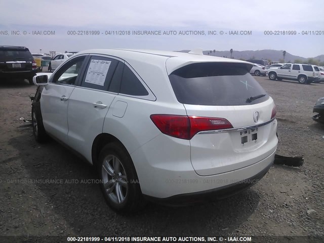 5J8TB3H36FL018602 - 2015 ACURA RDX WHITE photo 3