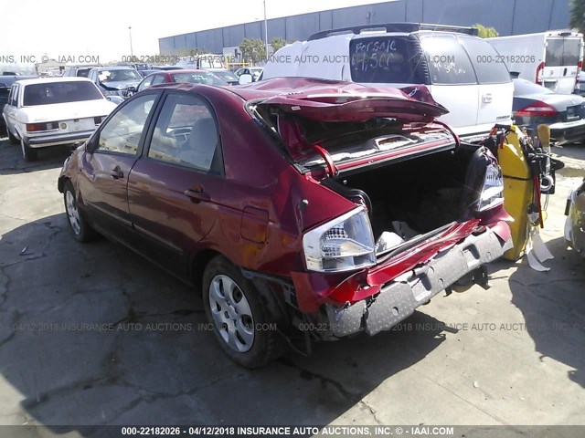 KNAFE122485579778 - 2008 KIA SPECTRA EX/LX/SX BURGUNDY photo 3