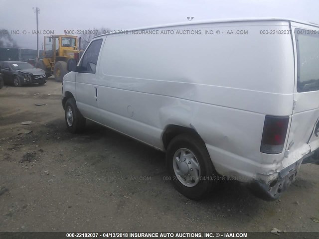 1FTNE14W28DA40273 - 2008 FORD ECONOLINE E150 VAN WHITE photo 3