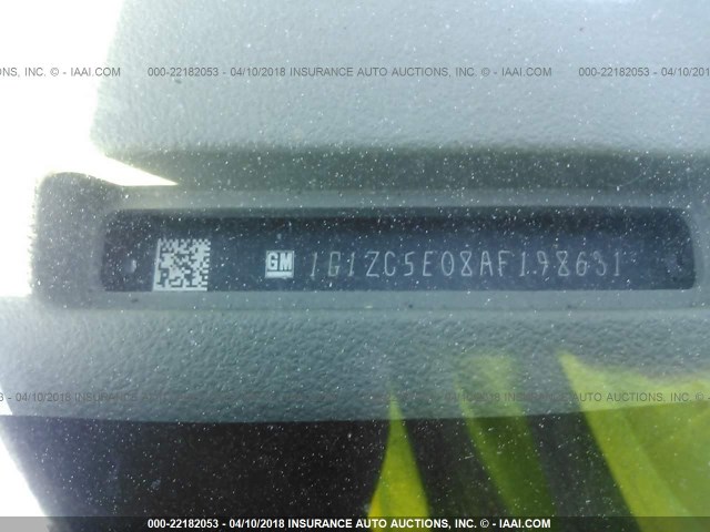 1G1ZC5E08AF198631 - 2010 CHEVROLET MALIBU 1LT 银色 照片 9