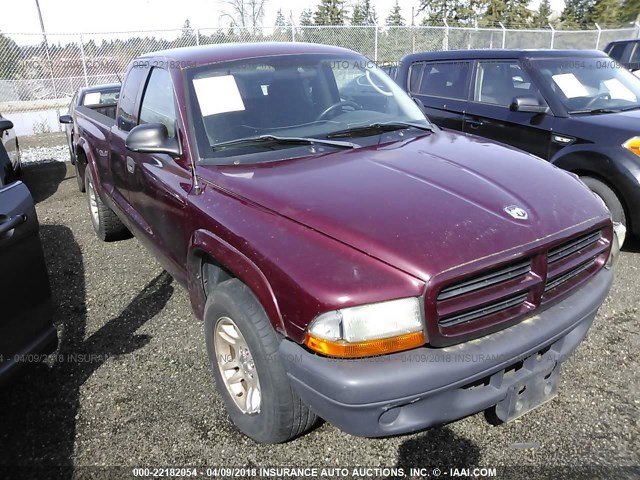 1D7HL12X53S103102 - 2003 DODGE DAKOTA SXT BURGUNDY photo 1