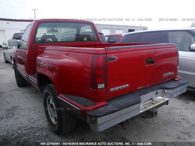 1GTEK14KXPZ521332 - 1993 GMC SIERRA K1500 RED photo 3