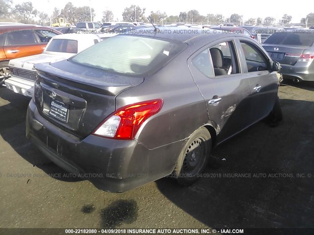 3N1CN7AP7FL838530 - 2015 NISSAN VERSA S/S PLUS/SV/SL GRAY photo 4