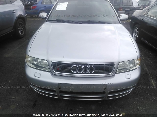 WAURD68D11A129587 - 2001 AUDI S4 2.7 QUATTRO SILVER photo 6