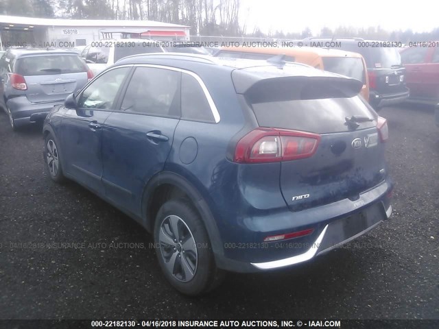 KNDCB3LC1H5094225 - 2017 KIA NIRO FE/LX BLUE photo 3