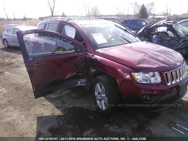 1C4NJCEA2CD540940 - 2012 JEEP COMPASS LATITUDE წითელი ფოტო 1